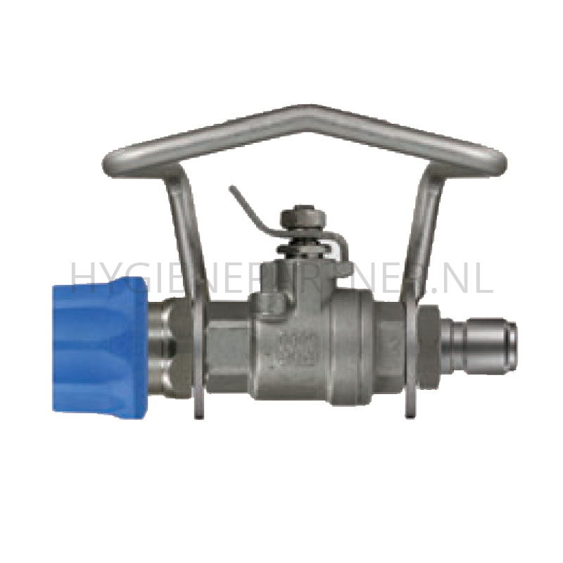 RT811016 Kogelkraan inclusief ST-3100 snelkoppeling en adapter RVS